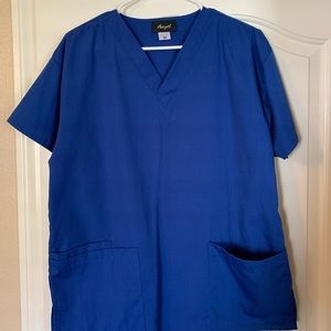 Royal blue scrub top